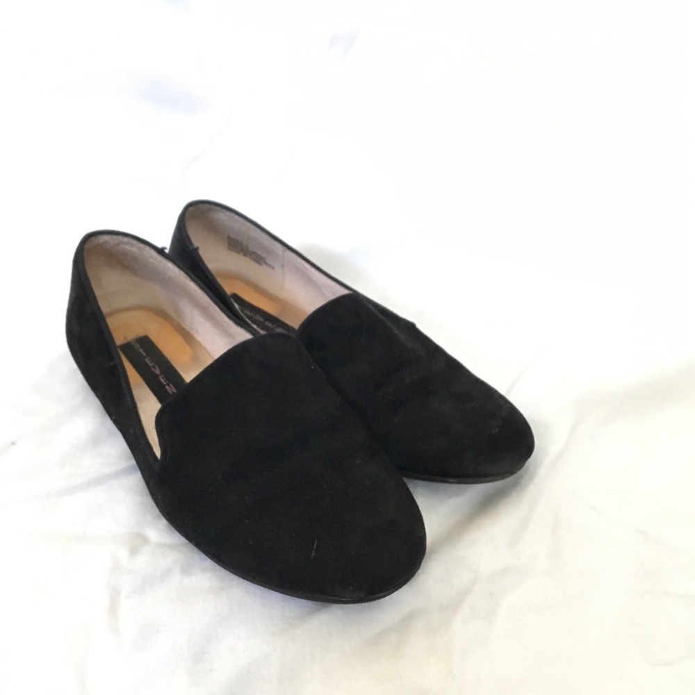 Steven by Steve Madden Black Velvet Loafers
